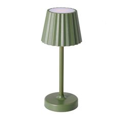 Lampe de table à poser vert olive H 26cm