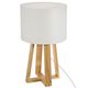 Lampe en bois abat-jour blanc H 34.5cm