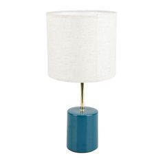 Lampe JADE céramique bleu H 36.5cm
