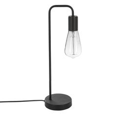 Lampe métal noire H 46cm
