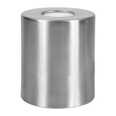 Lampe à poser cylindrique métal pied tactile argentée H 10.5cm