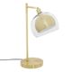 Lampe RIVI dorée en métal et verre H 48cm