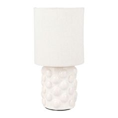 Lampe ronds 3D céramique beige H 28.5cm