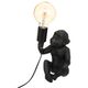 Lampe singe assis noir H 24.5cm