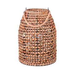 Lanterne avec bougeoir naturelle 31x43cm