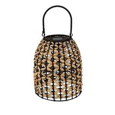 Lanterne solaire CARLA beige et noir 24x28cm