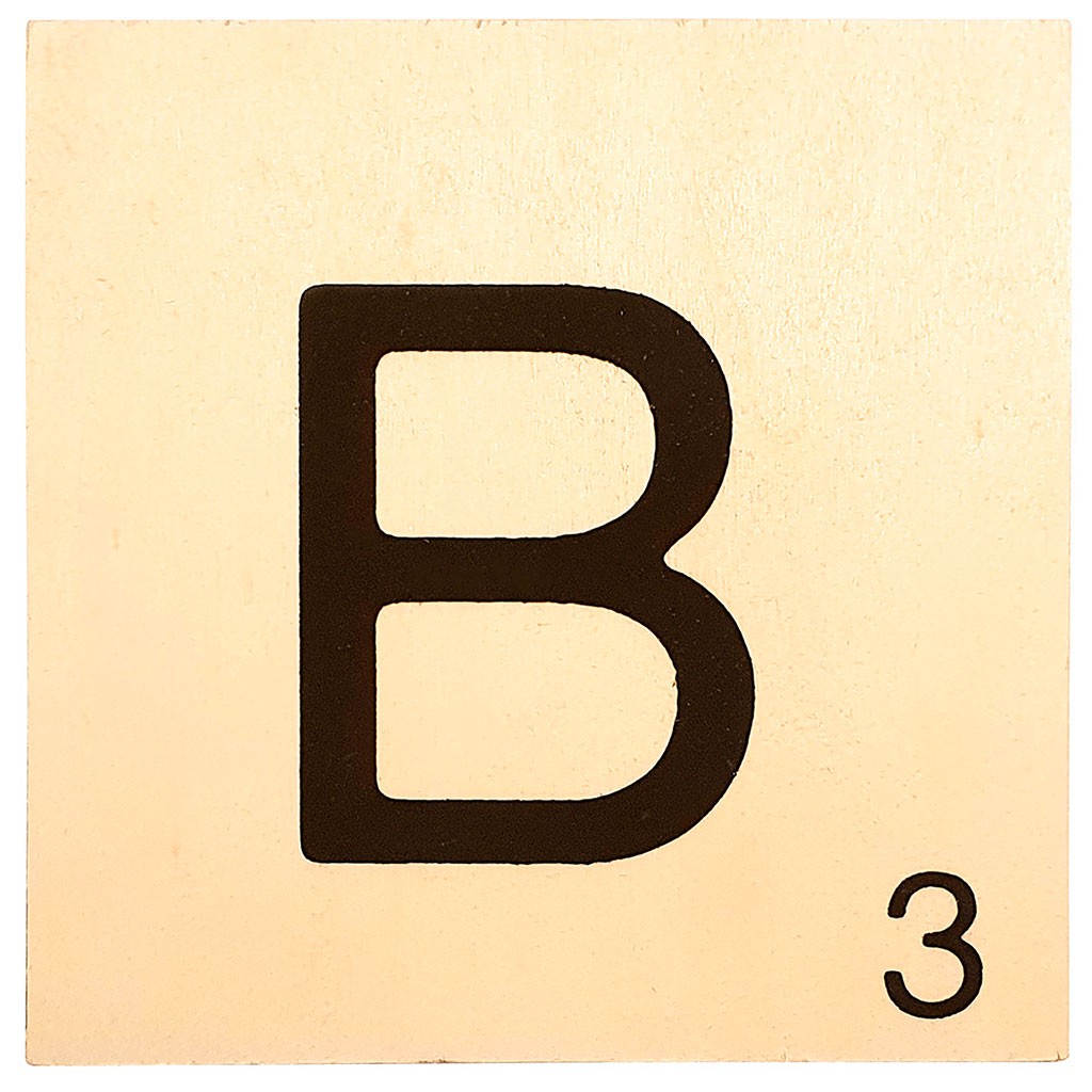 Lettre B bois à décorer 10x10cm Centrakor