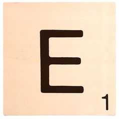 Lettre E bois à décorer 10x10cm