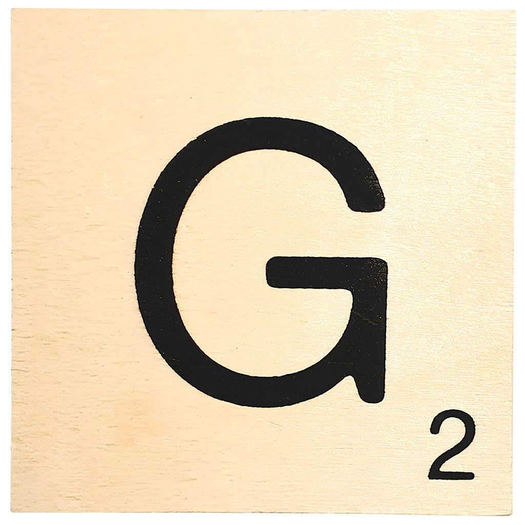 Lettre G bois à décorer 10x10cm