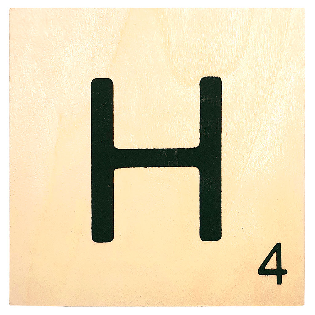 Lettre H bois à décorer 10x10cm