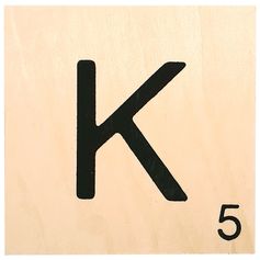 Lettre K bois à décorer 10x10cm