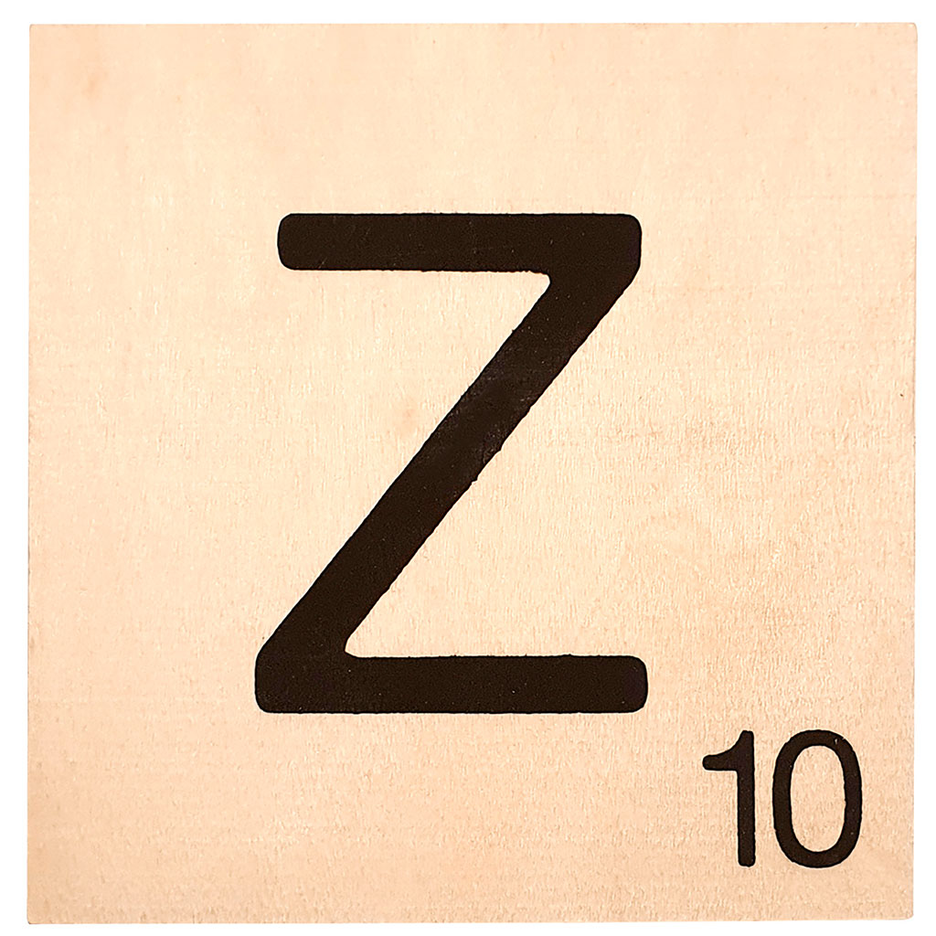 Lettre Z bois à décorer 10x10cm - Centrakor