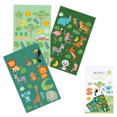 Livre de gommettes animaux tropicaux