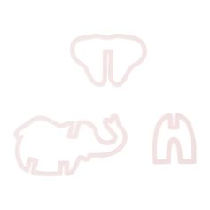 Lot d'emporte-pièces pour biscuits 3D éléphant - NOEMIE HONIAT