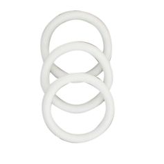 Lot de 10 anneaux plastique blanc D 25mm