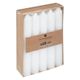 Lot de 10 bougies bâton blanches H20cm