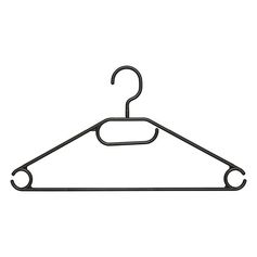 Lot de 10 cintres à vêtements rotatifs plastique noir 40x21.5cm
