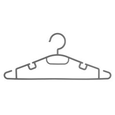 Lot de 10 cintres plastique gris