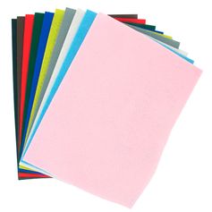 Lot de 10 feuilles feutrine 20x30cm