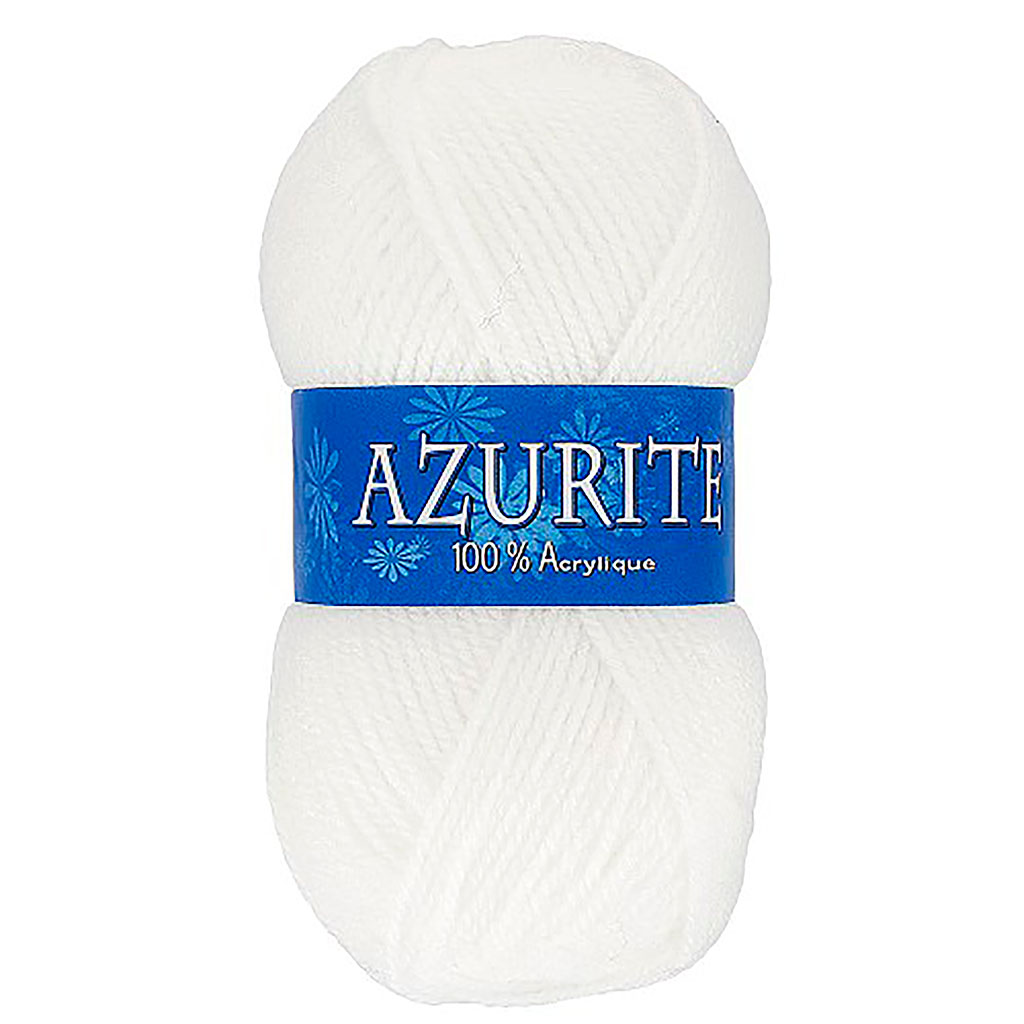 Lot de 10 pelotes de laine AZURITE blanches 50g - Centrakor
