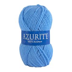 Lot de 10 pelotes de laine AZURITE bleu 50g