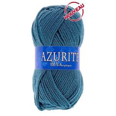 Lot de 10 pelotes de laine AZURITE bleu canard 50g