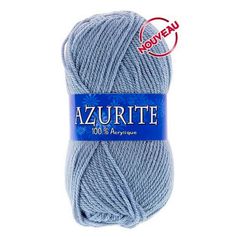 Lot de 10 pelotes de laine AZURITE bleu gris 50g