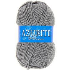 Lot de 10 pelotes de laine AZURITE grises 50g