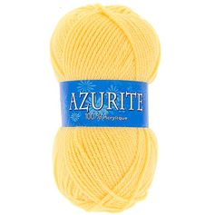 Lot de 10 pelotes de laine AZURITE jaune pâle 50g