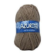 Lot de 10 pelotes de laine AZURITE marron chamois