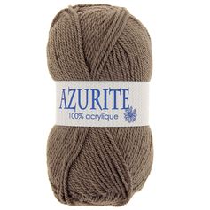 Lot de 10 pelotes de laine AZURITE marron