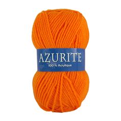 Lot de 10 pelotes de laine AZURITE orange 50g