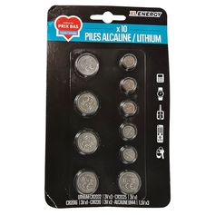 Lot de 10 piles alcaline / lithium