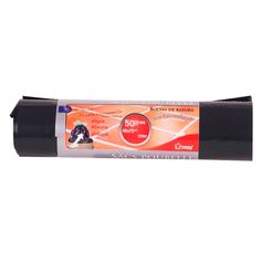 Lot de 10 sacs poubelle avec lien noir 68x70cm