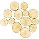 Lot de 10 tranches de bois rondes