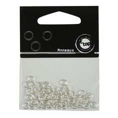 Lot de 100 anneaux ronds argent D 5mm