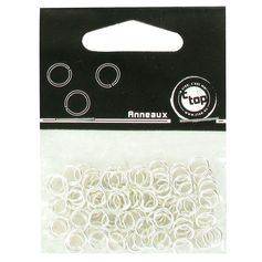 Lot de 100 anneaux ronds argent D 7mm
