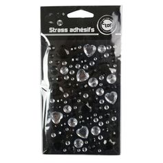 Lot de 106 stickers strass cœurs