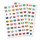 Lot de 108 gommettes drapeaux du monde