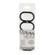 Lot de 12 anneaux de douche gris transparent
