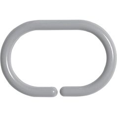 Lot de 12 anneaux rideau de douche gris