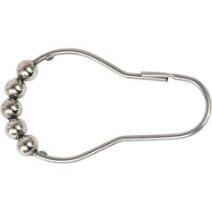 Lot de 12 anneaux rideau de douche acier chromé