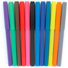 Lot de 12 crayons feutres multicolores