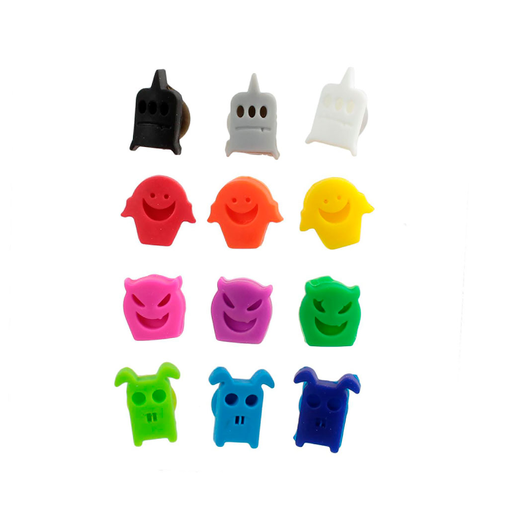 Lot de 12 marques verres silicone multicolore