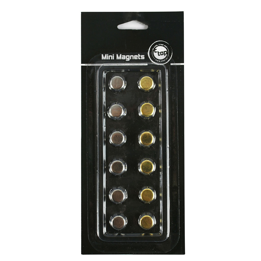 Lot de 12 mini magnets D 0.9cm - Centrakor