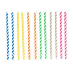 Lot de 12 pailles réutilisables plastique H 17.2cm