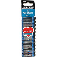 Lot de 12 piles LR03 alcaline XLPOWER