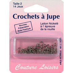 Lot de 14 agrafes avec brides argentées N°2