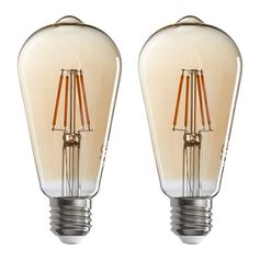 Lot de 2 ampoules led filament ambrée ST64 E27 4W