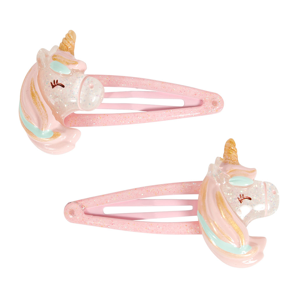Lot de 2 barrettes licorne